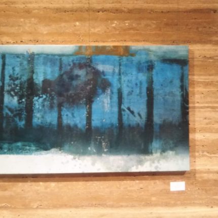 「青」垂木、キャンバス布に油彩 700×1100
